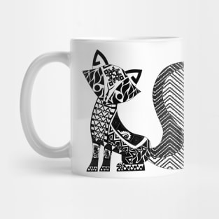 wild fox ecopop pattern in boho chic style Mug